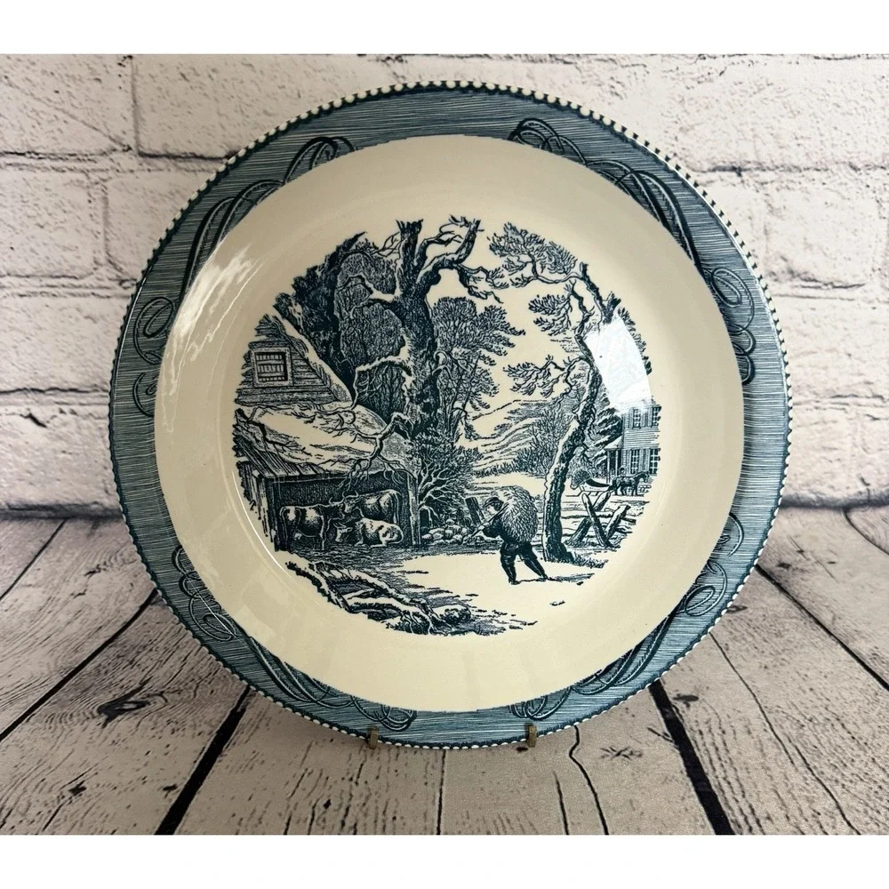 Royal China Blue Currier & Ives 